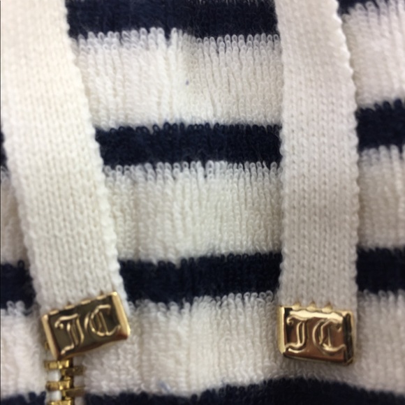Juicy Couture S Striped Easy Zip Up Hoodie - Picture 4 of 8